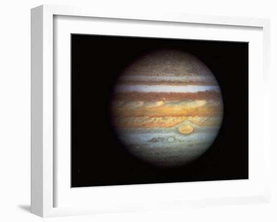 First True-Color Photo of Planet Jupiter Taken from Hubble Space Telescope-null-Framed Premium Photographic Print