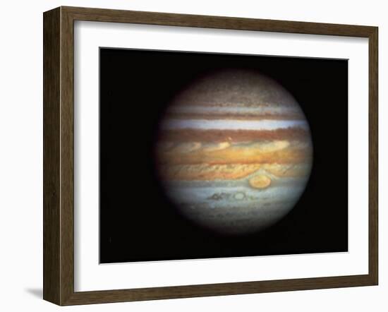 First True-Color Photo of Planet Jupiter Taken from Hubble Space Telescope-null-Framed Photographic Print