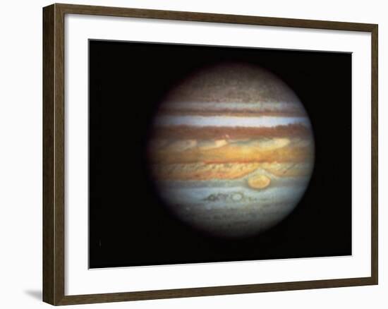 First True-Color Photo of Planet Jupiter Taken from Hubble Space Telescope-null-Framed Photographic Print