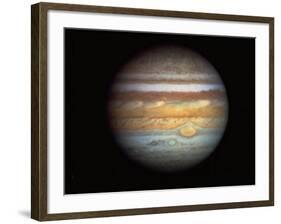 First True-Color Photo of Planet Jupiter Taken from Hubble Space Telescope-null-Framed Photographic Print