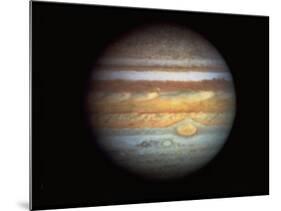 First True-Color Photo of Planet Jupiter Taken from Hubble Space Telescope-null-Mounted Photographic Print