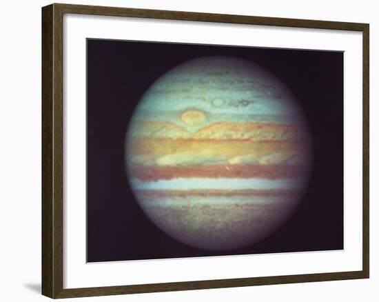 First True-Color Photo of Planet Jupiter Taken from Hubble Space Telescope-null-Framed Photographic Print