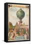 First Untethered Flight of the Montgolfier Brothers' Hot Air Balloon, 1783-null-Framed Stretched Canvas