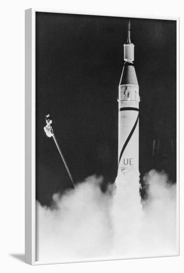 First US Satellite Launched-null-Framed Photographic Print