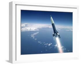 First V-2 Rocket Launch, Artwork-Detlev Van Ravenswaay-Framed Photographic Print