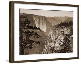 First View of the Valley, Yosemite, California, about 1866-Carleton Watkins-Framed Art Print