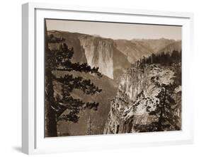 First View of the Valley, Yosemite, California, about 1866-Carleton Watkins-Framed Art Print