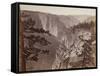 First View of the Yosemite Valley from the Mariposa Trail, 1865-66-Carleton Emmons Watkins-Framed Stretched Canvas