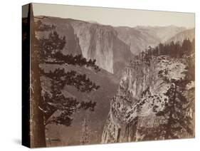 First View of the Yosemite Valley from the Mariposa Trail, 1865-66-Carleton Emmons Watkins-Stretched Canvas