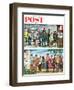 "First Vote in the New States," Saturday Evening Post Cover, November 12, 1960-Constantin Alajalov-Framed Giclee Print