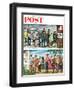 "First Vote in the New States," Saturday Evening Post Cover, November 12, 1960-Constantin Alajalov-Framed Giclee Print