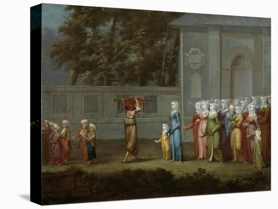 First Walk to Boys School, 1737-Jean-Baptiste Vanmour-Stretched Canvas