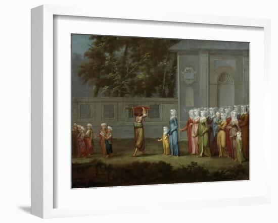 First Walk to Boys School, 1737-Jean-Baptiste Vanmour-Framed Giclee Print