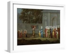 First Walk to Boys School, 1737-Jean-Baptiste Vanmour-Framed Giclee Print