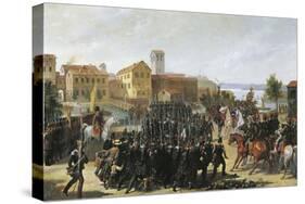 First War of Independence, the Taking of Peschiera, May 30, 1848-Luigi Morgari-Stretched Canvas