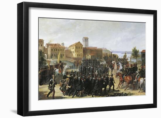 First War of Independence, the Taking of Peschiera, May 30, 1848-Luigi Morgari-Framed Giclee Print