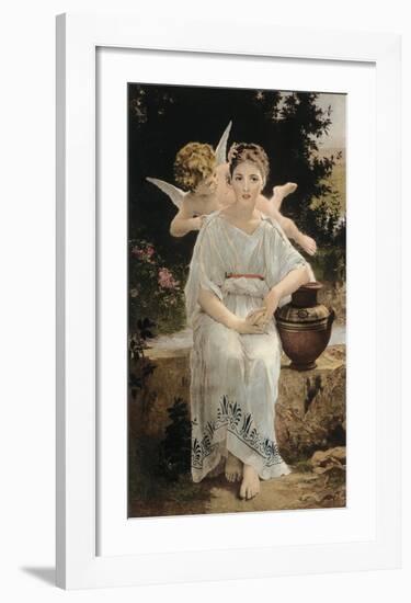 First Whisper Of Love-William Adolphe Bouguereau-Framed Premium Giclee Print