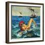 First Woman to Swim the Channel: Gertrude Ederle-English School-Framed Giclee Print