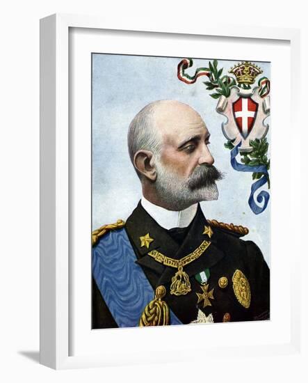 First World War: “” Portrait of Admiral Tommaso Di Savoia-Genova, Duke of Genes (1854-1931) and Lie-Tancredi Scarpelli-Framed Giclee Print