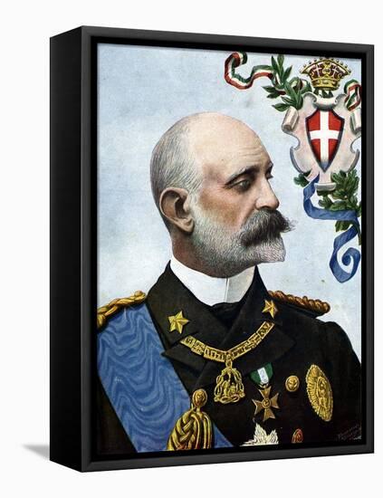 First World War: “” Portrait of Admiral Tommaso Di Savoia-Genova, Duke of Genes (1854-1931) and Lie-Tancredi Scarpelli-Framed Stretched Canvas