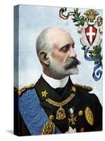 First World War: “” Portrait of Admiral Tommaso Di Savoia-Genova, Duke of Genes (1854-1931) and Lie-Tancredi Scarpelli-Stretched Canvas