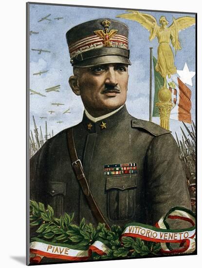 First World War: Portrait of General Armando Diaz (1861-1928) Chief of Staff of the Italian Army” (-Tancredi Scarpelli-Mounted Giclee Print