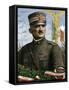 First World War: Portrait of General Armando Diaz (1861-1928) Chief of Staff of the Italian Army” (-Tancredi Scarpelli-Framed Stretched Canvas