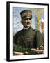 First World War: Portrait of General Armando Diaz (1861-1928) Chief of Staff of the Italian Army” (-Tancredi Scarpelli-Framed Giclee Print