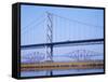 Firth of Forth Bridges, 1964 Road Suspension Bridge, 1890 Rail Bridge, Scotland, UK-Anthony Waltham-Framed Stretched Canvas