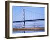 Firth of Forth Bridges, 1964 Road Suspension Bridge, 1890 Rail Bridge, Scotland, UK-Anthony Waltham-Framed Photographic Print