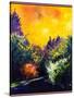 Firtrees and sun-Pol Ledent-Stretched Canvas