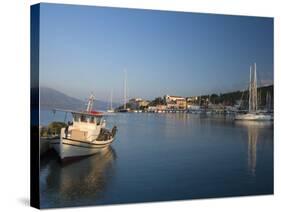 Fiscardo Harbour, Kefalonia, Ionian Islands, Greek Islands, Greece, Europe-Mark Banks-Stretched Canvas