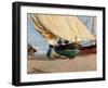 Fischer, verankerte Boote, Valencia-Joaquin Sorolla-Framed Giclee Print