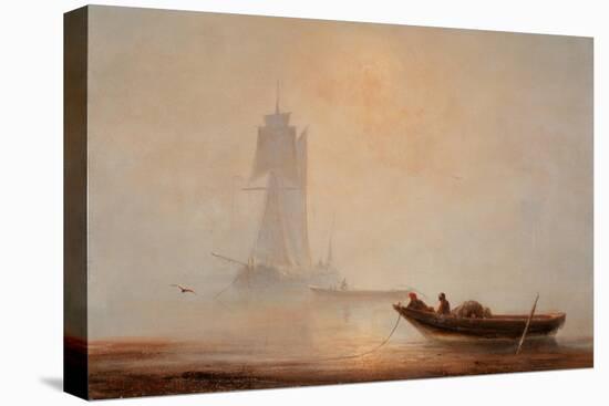Fischerboot an der Küste in der Morgendämmerung. 1854-Konstantinovich Iwan Aiwassowskij-Stretched Canvas