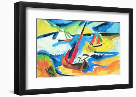 Fischerboote-Karl Schmidt-Rottluff-Framed Art Print