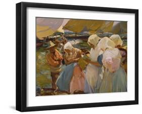 Fischerwomen on the Beach, 1903-Joaquín Sorolla y Bastida-Framed Giclee Print