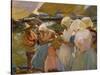 Fischerwomen on the Beach, 1903-Joaquín Sorolla y Bastida-Stretched Canvas