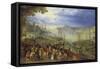 Fischmarkt Am Ufer Eines Flusses, 1605-Jan Brueghel the Elder-Framed Stretched Canvas