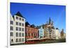 Fischmarkt Square with Church of Gross St. Martin, Cologne, North Rhine-Westphalia, Germany, Europe-Hans-Peter Merten-Framed Photographic Print