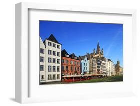 Fischmarkt Square with Church of Gross St. Martin, Cologne, North Rhine-Westphalia, Germany, Europe-Hans-Peter Merten-Framed Photographic Print