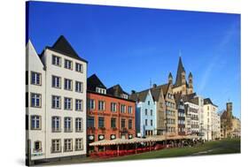 Fischmarkt Square with Church of Gross St. Martin, Cologne, North Rhine-Westphalia, Germany, Europe-Hans-Peter Merten-Stretched Canvas