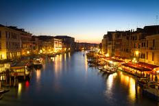 Florence Arno River and Ponte Vecchio at Sunset, Italy-fisfra-Mounted Photographic Print