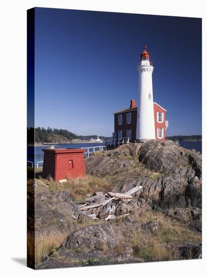 Fisgard Lighthouse, Fort Rodd, Victoria, British Columbia, Canada-Walter Bibikow-Stretched Canvas