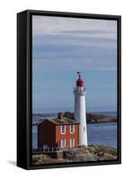 Fisgard Lighthouse in Victoria, British Columbia, Canada-Chuck Haney-Framed Stretched Canvas