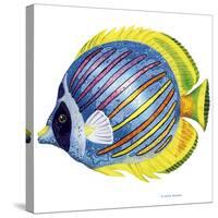 Fish 1 Blue-Yellow-Olga And Alexey Drozdov-Stretched Canvas