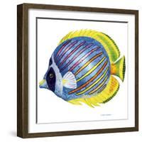 Fish 1 Blue-Yellow-Olga And Alexey Drozdov-Framed Giclee Print