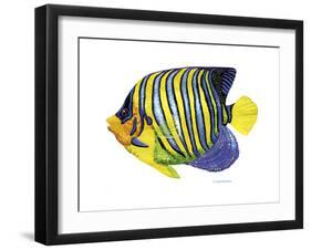 Fish 2 Blue-Yellow-Olga And Alexey Drozdov-Framed Premium Giclee Print