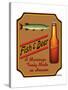 Fish and Beer-Mark Frost-Stretched Canvas