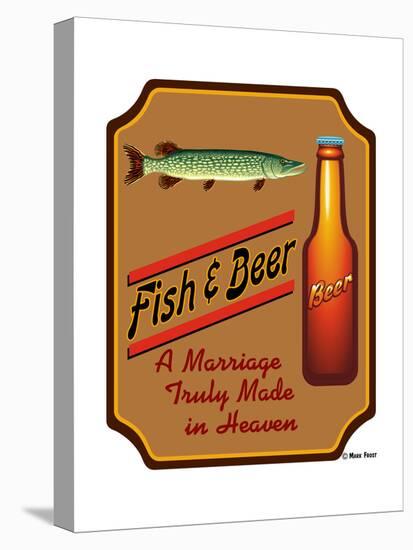 Fish and Beer-Mark Frost-Stretched Canvas