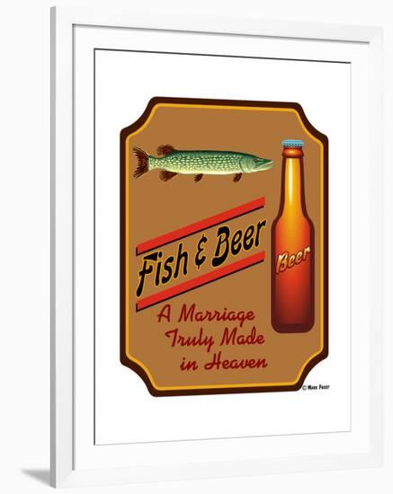 Fish and Beer-Mark Frost-Framed Giclee Print